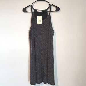 Black and Silver Metallic Sparkly Dress